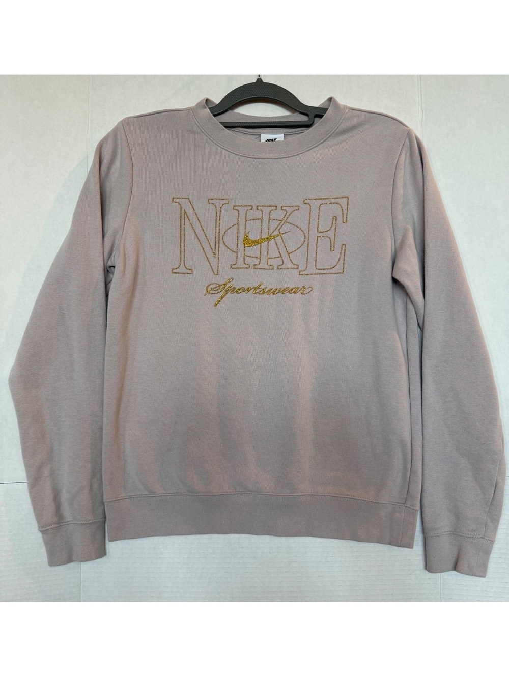 Nike Sportswear Crewneck Sweatshirt in Light Beige - Size XS